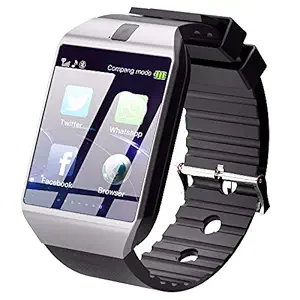 DEVSADAN Bluetooth X-6 Smart Watch Compatible with Mobile Phone, Wireless, Water Resistant (Black)