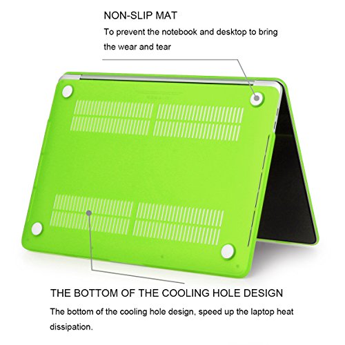 MacBook Pro 13 Hülle 2016,Fodlon ® Matt Serie Ultra Slim Hartschale Tasche Schutzhülle Case für Apple MacBook Pro 13 Zoll mit Retina Display (A1706 / A1708) – Gras Grün - 5
