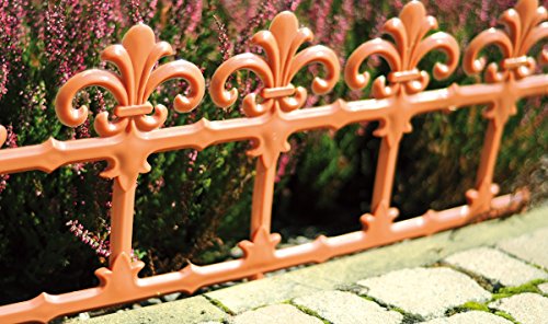 Garten Zierzaun Dekozaun Beeteinfassung Gartenzaun 3,7m 6 Stück=46 cm (Weiß) - 3