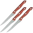Machado High Carbon Stainless Steel Tomato Vegetable Slicing Chopping Daily Use Ergonomic Handle Serrated Knife for Home, Kitchen, Restaurant- Set of 3