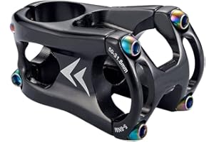 MEROURII DONGKER Tige de Vélo, 31.8 * 50mm Tige de Guidon Courte de Vélo Tige de Guidon VTT Rallonge de Guidon de Vélo Accessoires de Guidon de Cyclisme