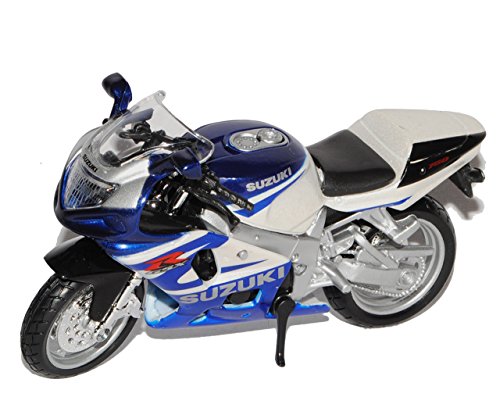 Preisvergleich Produktbild Suzuki GSX-R750 Blau Weiss 1 / 18 Bburago Modell Motorrad