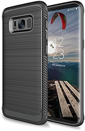 Samsung Galaxy S8 Case, Serpeo Galaxy S8 Protective Case Cover, Soft TPU Shockproof Protector Case, Anti-Slip Scratch Resistant Silicone Rubber Skin Case for Samsung Galaxy S8 (2017) Black