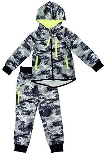 Boys Baby Toddler Army Camo Pixel Neon Trim Hoody Tracksuit sizes from 3 Months to 4 Years