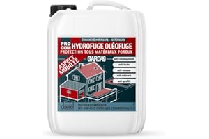 PRO COM Imperméabilisant hydrofuge oléofuge anti tâche GARDA9 effet mouillé - terrasse, sol, mur, façade, toiture, PROCOM 1 litre