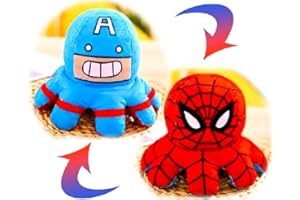 SNUGGLY HUGG Boys Toys, Spiderman Toys, Reversible Spiderman Captain America Avengers Toy Marvel Toys Marvel Gifts, SuperHero Toys, kids toys - toys for 3 year old boys for Playing Expressing Mood, Spider man