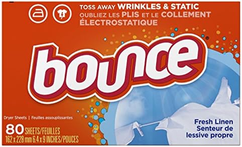 Bounce Fresh Linen Scent Fabric Softener Sheets 80 Count (Pack of 3) by Bounce