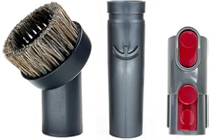 S YTALAND Ytaland Szczotka do włosów końskich, adapter do odkurzacza kompatybilny z odkurzaczem Dyson V15, V12, V11, V10, V8, V7, V6, 3,25 cm, miękka szczotka do kurzu i konwerter końcówek