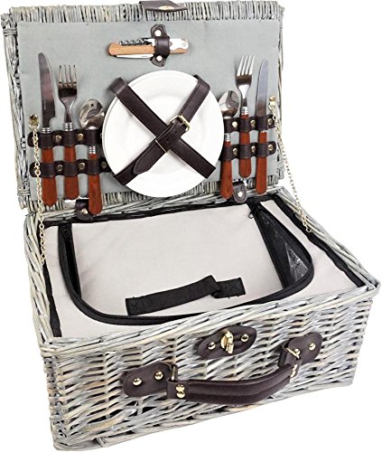 Preisvergleich Produktbild PICKNICKKOFFER CAMARGUE, für 2 Personen, Weide