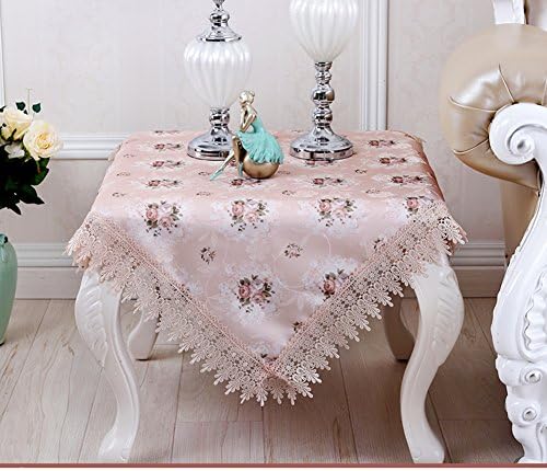 ZB STORE Pastorale coffee tea table cloth,Small fresh round table cloth square tablecloth,Bedside table flower computer desk cloth cover towel-B 110x160cm(43x63inch)