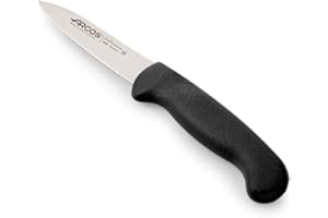 Arcos Serie 2900 - Cuchillo Mondador - Hoja de Acero Inoxidable Nitrum de 80 mm - Mango inyectado en Polipropileno Color Negro