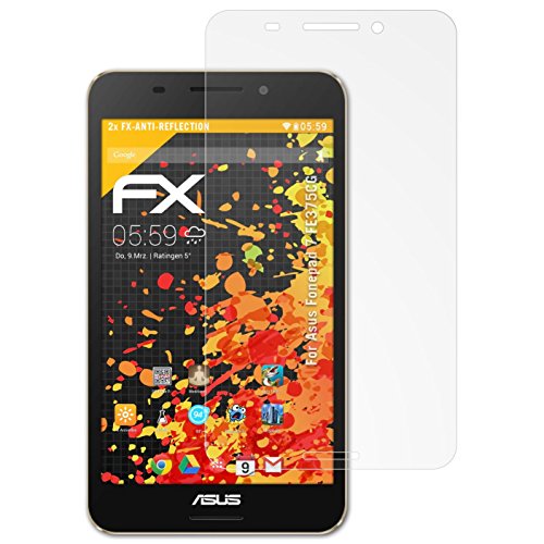 Asus Fonepad 7 (FE375CG) Displayschutzfolie - 2 x atFoliX FX-Antireflex blendfreie Schutzfolie