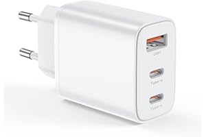 BHHB Chargeur USB C 30W 3 Ports Prise Chargeur USBC Type C Charge Rapide Carrégateur Multiple Rapide Pour iPhone 16 15 14 13 12 11 Pro Max XR XS 8 7, iPad, Samsung