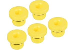 ‎PATIKIL PATIKIL Hydraulischer Gewindestopfen Lochstopfen Halten Stopfen M16x1,5 5 Pack PP Plastik Kunststoffstopfen Stecker Gewinde Sechskant Steckdose Dichtung Schraube Endkappe Gelb