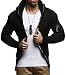 Produktbild LEIF NELSON Herren Strick-Jacke mit Reißverschluss | Casual Strick-Hoodie Lang Slim Fit | Männer Strick-Cardigan Langarm Kleidung Männer
