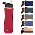 The Better Home Copper Water Bottle with Sipper (700ml), 100% Pure Copper Bottle, Sipper Water Bottle for Adults, BPA Free & Leakproof with Anti Oxidant Properties of Copper (Maroon, Pack of 1)
