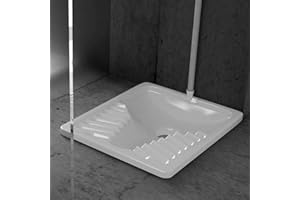 CERAMICSTORE Vaso alla turca in acciaio porcellanato 55x65x15 cm