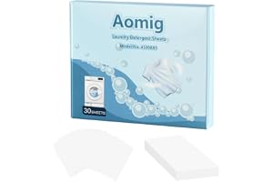 Aomig Ultra koncentrerade tvättmedel, 30 ark, djup fläckborttagning, miljövänlig, maskintvätt och handtvätt, plastfri, koncentrerad