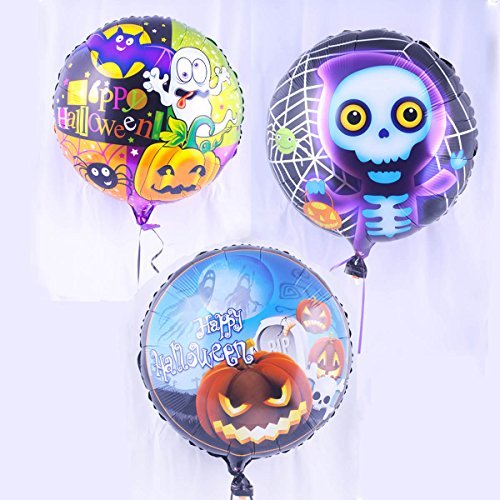 Preisvergleich Produktbild (3 Variety pack) ROXX Halloween 18 Foil Mylar Pumpkin Skeleton Kids Party Balloons