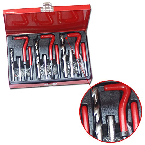 VINGO® Gewinde Reparatur Set 88tlg M6-M8-M10 Innen Gewindereparatur Hülsen Einsätze - 2