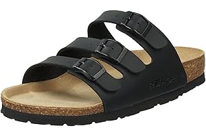 Rohde Alba Pantolette Damen Hausschuhe Sandale 5618 90 schwarz