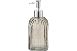 ‎WENKO WENKO Dozownik mydła Vetro szklany dozownik mydła w płynie, dozownik płynu do mycia naczyń, 0,52 l; Brązowy; Wielokątowy