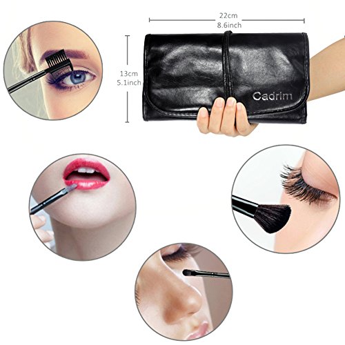 Cadrim 24 teilig Make Up Pinselset Kosmetik Pinsel Lidschattenpinsel Rougepinsel Set mit Tasche - 7