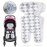【Fit Ajuste universal】 La almohadilla del asiento del bebé adecuada para casi cualquier cochecito, silla infantil o portabebés como Maxi-Cosi, Roman, Cybex, Joie, etc. Es la almohadilla del asiento de verano preferida para bebés de 0 a 24 meses.