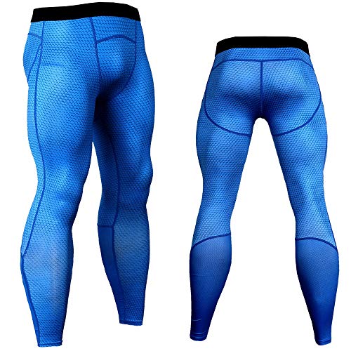 HOOLAZA Pantaloni da allenamento sportivi da uomo di colore blu con stampa serpente, pantaloni da allenamento