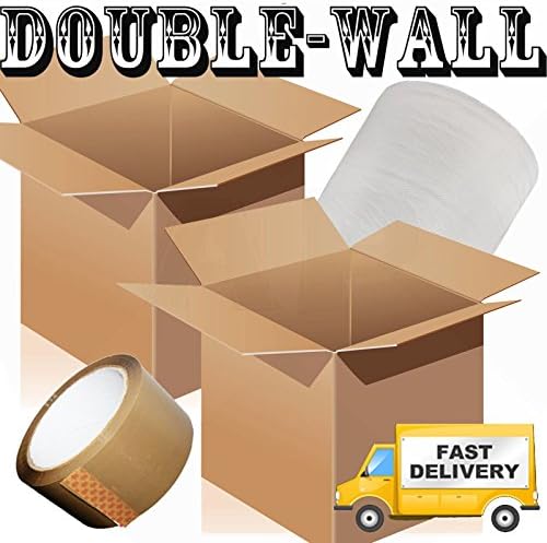 15 X LARGE DOUBLE WALL Cardboard House Moving Boxes - Removal Packing Box Packs
