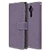 Produktbild Huawei Mate 9 Hülle, Chreey Matt Leder Tasche Retro Handyhülle Magnet Flip Case mit Kartenfach Geldbörse Schutzhülle Etui [Lila]