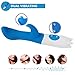 Produktbild Vibratoren Adult Sexspielzeug Rabbit Vibrator Dildo Vibrator , Ecrazybaby888 G-Point & Klitorale Silikon-Vibrierender Dildo ,Wand Massager, Silikon Massagegerät , Wasserdicht Vibratoren (Blau+Weiß)