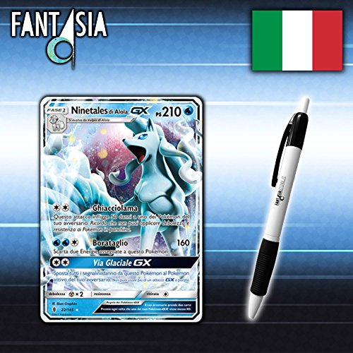 Alolan Ninetales Gx Pokmon Card In Italian Fantsia Pen 22 | Desertcart  Maldives