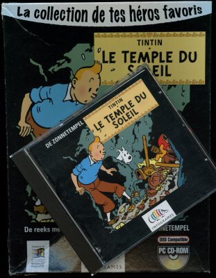 Hergé - Tintin - Infogrammes - Le Temple du soleil - coffret jeu vidéo francais Hergé - Tintin - Infogrammes - Le Temple du soleil - coffret jeu vidéo francais