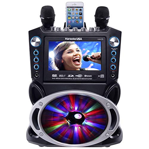 Karaoke GF842 DVD/CDG/MP3G Karaoke System with 7" TFT Color Screen, Record, Bluetooth and LED Sync Lights RS.19408.79 (54.00% Off) - Amazon Karaoke GF842 DVD/CDG/MP3G Karaoke System with 7" TFT Color Screen, Record, Bluetooth and LED Sync Lights RS.19408.79 (54.00% Off) - Amazon