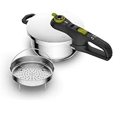 Tefal Secure 5 Neo 3L Pressure Cooker + Basket | Stainless steel, Quick and easy cooking, compact and safe, 2 cooking program
