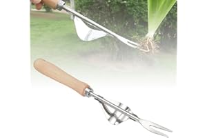 GeRRiT Handjätgerät für den Garten, 2024 Neu Unkrautstecher Edelstahl, Wurzeljäter mit Holzgriff, Mfür Gärtner Gärtnerinnen, Jäten, Lösen (1PC)