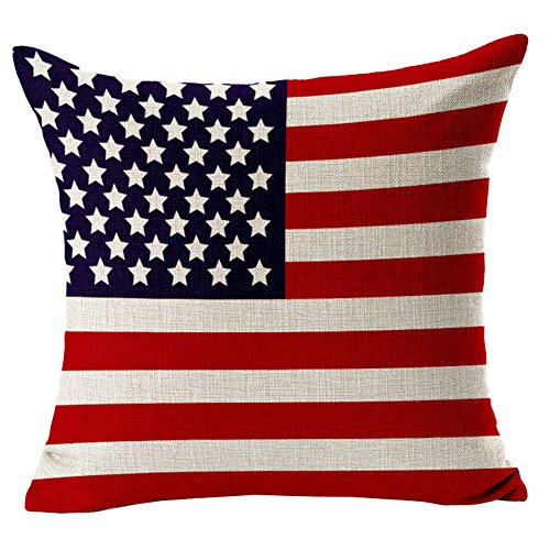 Ababalaya Home Platz Baumwolle Leinen Sofa Kissenbezüge dekorative Kissenbezüge amerikanischen Kanada Flagge mit Reißverschluss von Kenneth Fall,45*45 cm (Amerika)