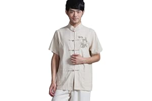 DAOBA Unisex Ropa De Taijiquan Práctica Ropa De Tai Chi Vestido De Artes Marciales De Viento Chino Camiseta Manga Corta