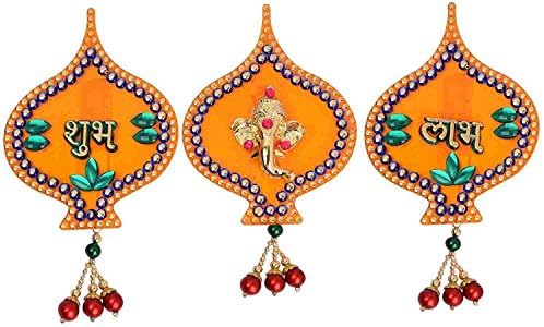 Dhara Art Acrylic Subh Labh Ganesha Stick ated Home Hindu Pooja Indian Tradition Christmas
