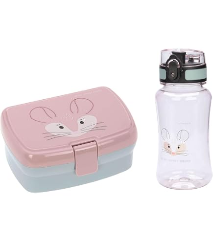 Set Repas Enfant Mepal 3 Pièces - Boîte à Lunch, Gourde Pop-up Et Boîte à Fruits, Sans BPA, Lavable Lave-vaisselle