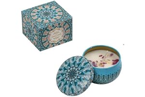 MOMENT 1 Pack Scented Candle, Ocean Flavor Scent, 7x5cm Small Printed Tin Aromatherapy Candles Smokeless with Natural Soy Wax, Aroma Fragrance Stress Relief Candle for Home Travel Bath Spa Yoga