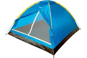 AKTIVE Tente Dôme 4 Personnes 210X240X130 cm, Design Igloo avec Double Toit et Moustiquaire, Structure en Fibre de Verre, Montage Facile et Sac Inclus (52551)