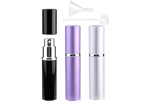 Zingso Wielokrotnego napełniania Travel Perfum Butelki Rozpylacze 3 szt. 6 ml Przenośne butelki z rozpylaczem do napełniania po goleniu, puste butelki podróżne z lejkiem i