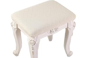 AQIGR 2/4 Pack Elastic Rectangle Bar Stool Covers Stretch Vanity Stool Cover Jacquard Chair Seat Slipcovers Counter Stool Cover Saddle Seat Covers Washable for Wooden Metal Bench ( Color : #9 , Size : 1pc )