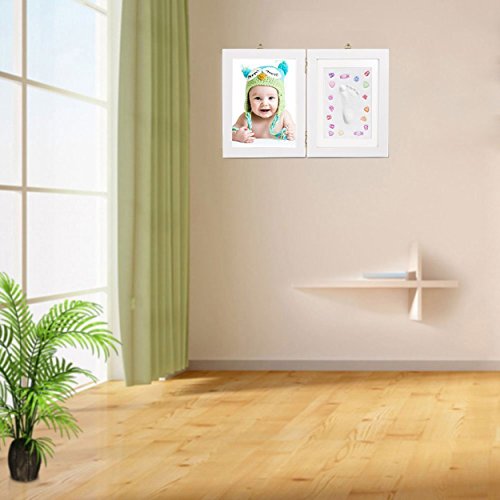 Baby Handabdruck und Fußabdruck DIY-Set mit schadstofffreiem Lehm, das Ideale Babyparty Geschenk - 5