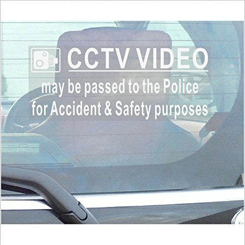 Platinum Place1 x Window Sticker-CCTV Video Passed to Police for Accident & Security Warning-200mm x 87mm-CCTV Sign-Van,Lorry,Truck,Taxi,Bus,Mini Cab,Minicab