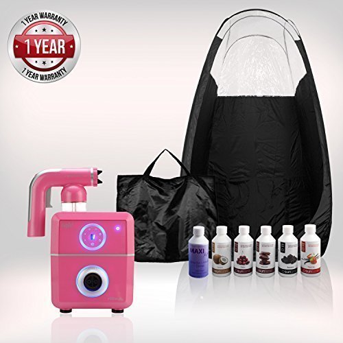 Preisvergleich Produktbild Tanning Essentials Rapid 'Pink' Spray Bräunungs Komplettsatz (Beinhaltet Schwarz Zelt)
