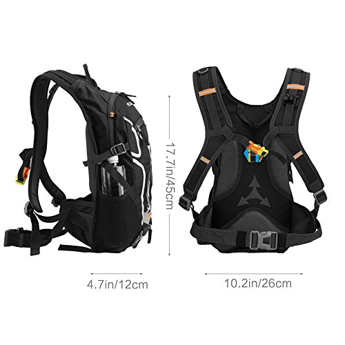 Pellor 18L Männer Frauen Fahrradrucksack Wasserdicht Schultertasche Reisetasche Bergsteigen Sportrucksack Mit Regenschutzkappe - 2