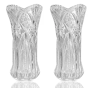 Fully Flower Port for Center Table Glass Vase for Flower Home Decor Items Beautiful Crystal Flower Pot for Home and Hotel Use Set of 2 Pcs 50 Gram Pack of 1